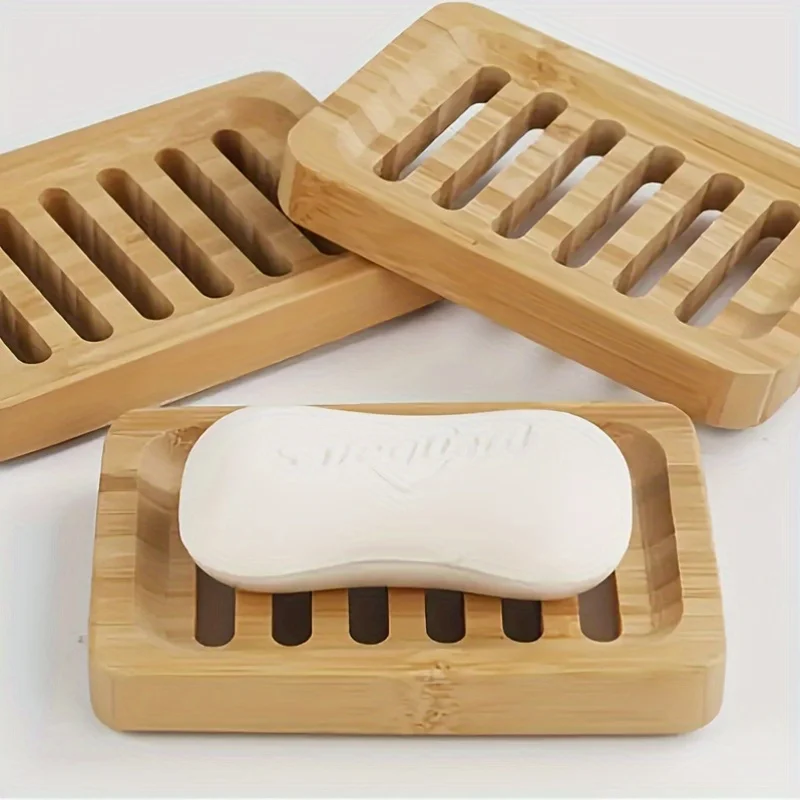 Soap Dish Draining - Bandeja de caja de bambú de