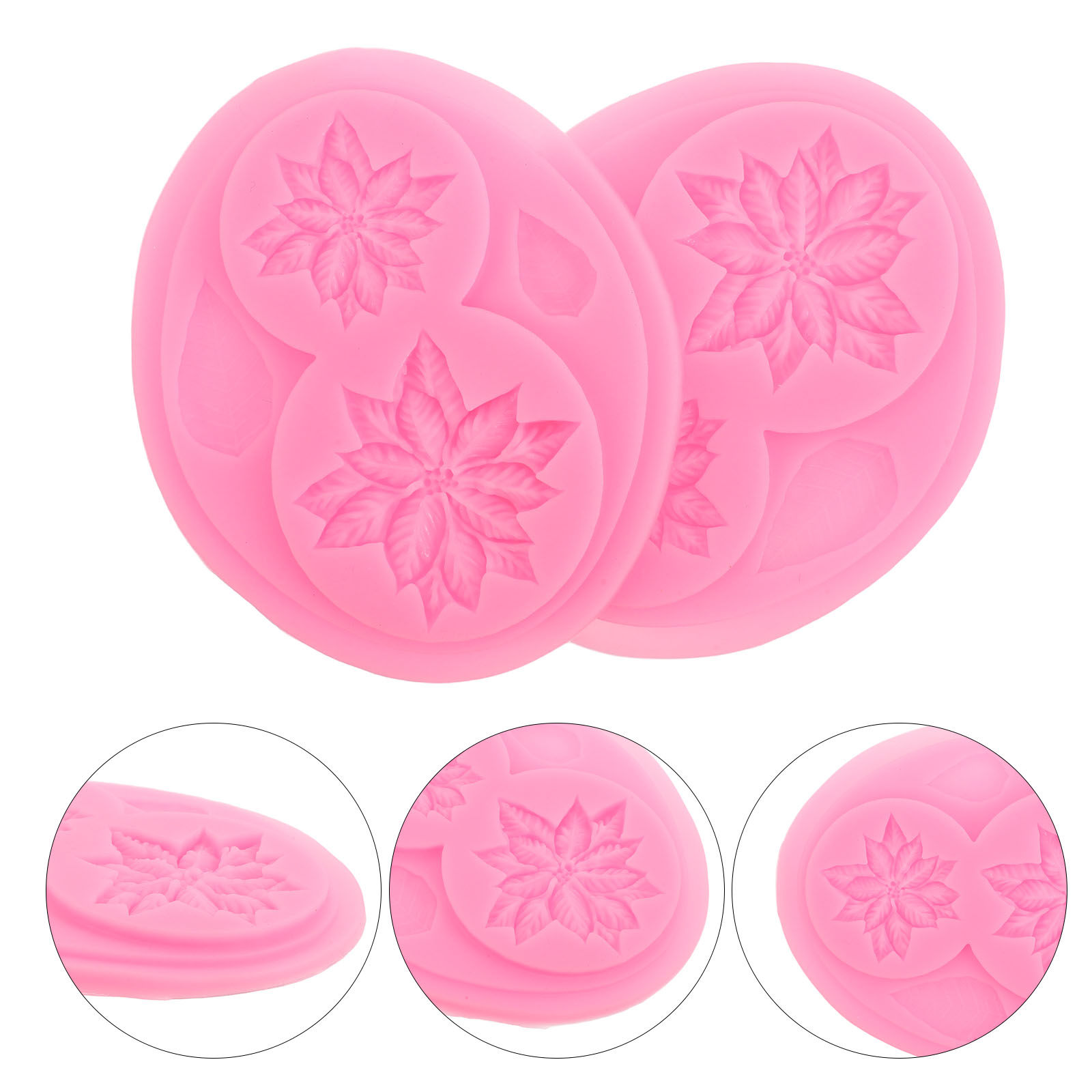 Soap Making Silicone Molds - 2 Moldes de Silicona Florales para