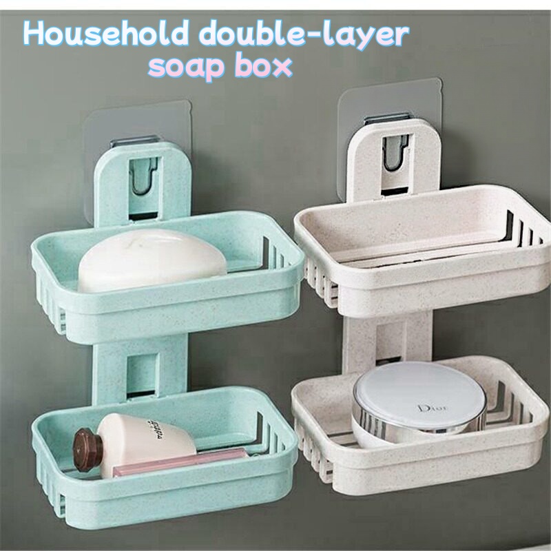 Soap Dish Draining - Jabonera de doble capa montada en