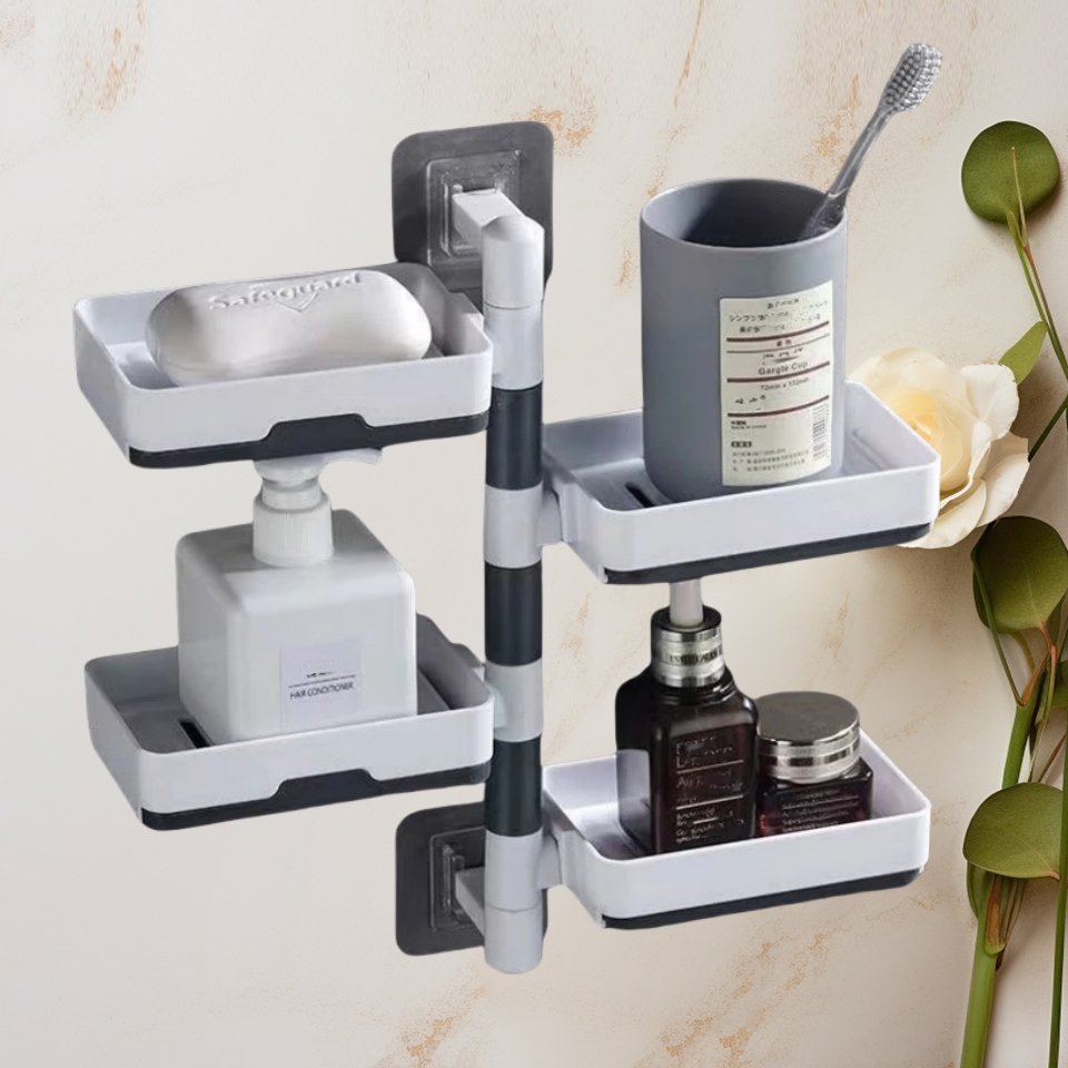 Soap Dish Draining - Jabonera giratoria 2/3/4, sin perforaciones, soporte