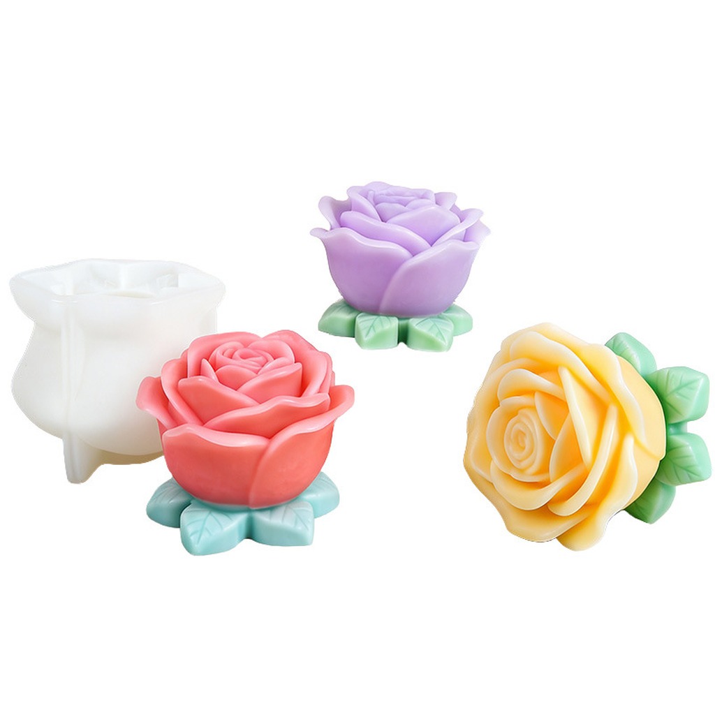 Soap Making With Soap Base - Molde de silicona 3D de rosa