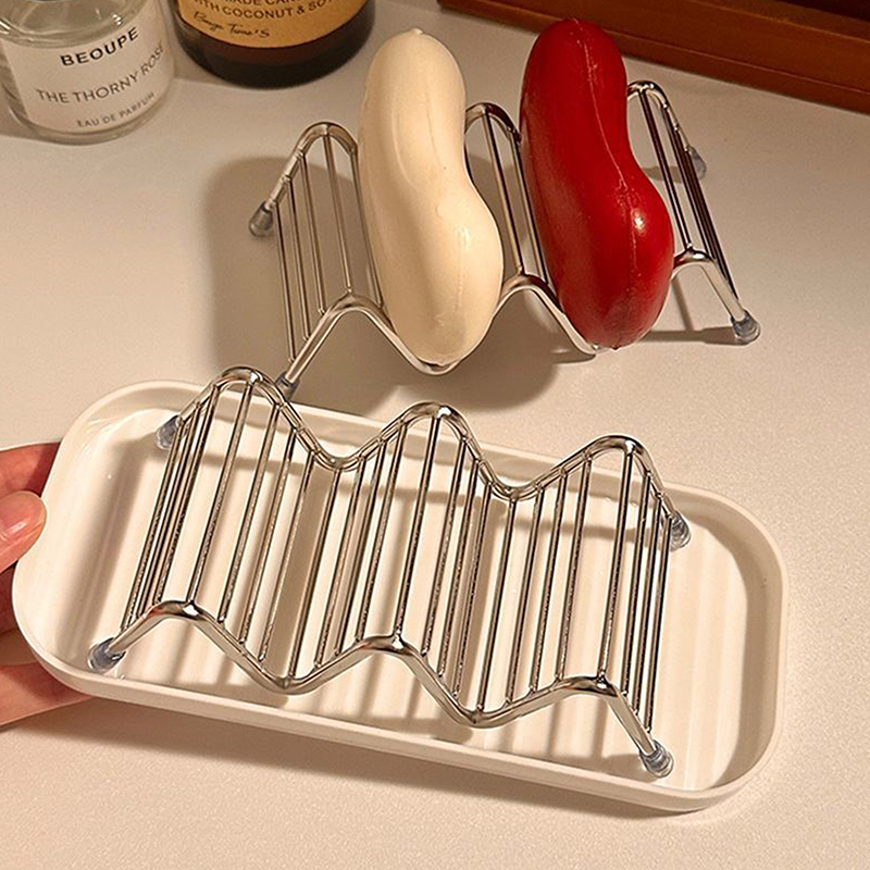 1 unidad de jabonera de acero  - Soap Dish Draining reseña y precio