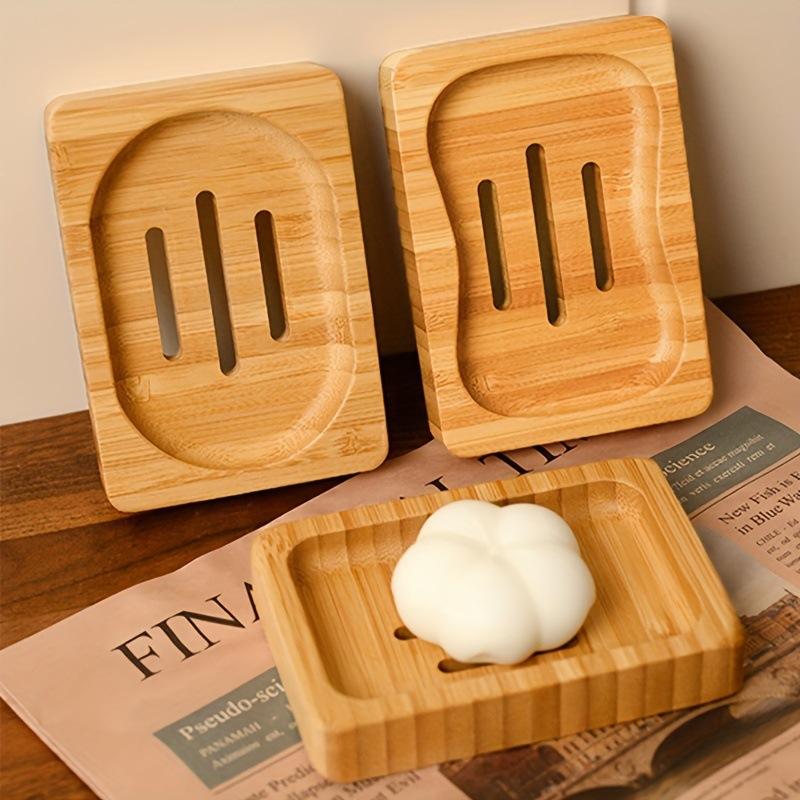 Jabonera de bambú natural, 1 u - Soap Dish Draining reseña y precio