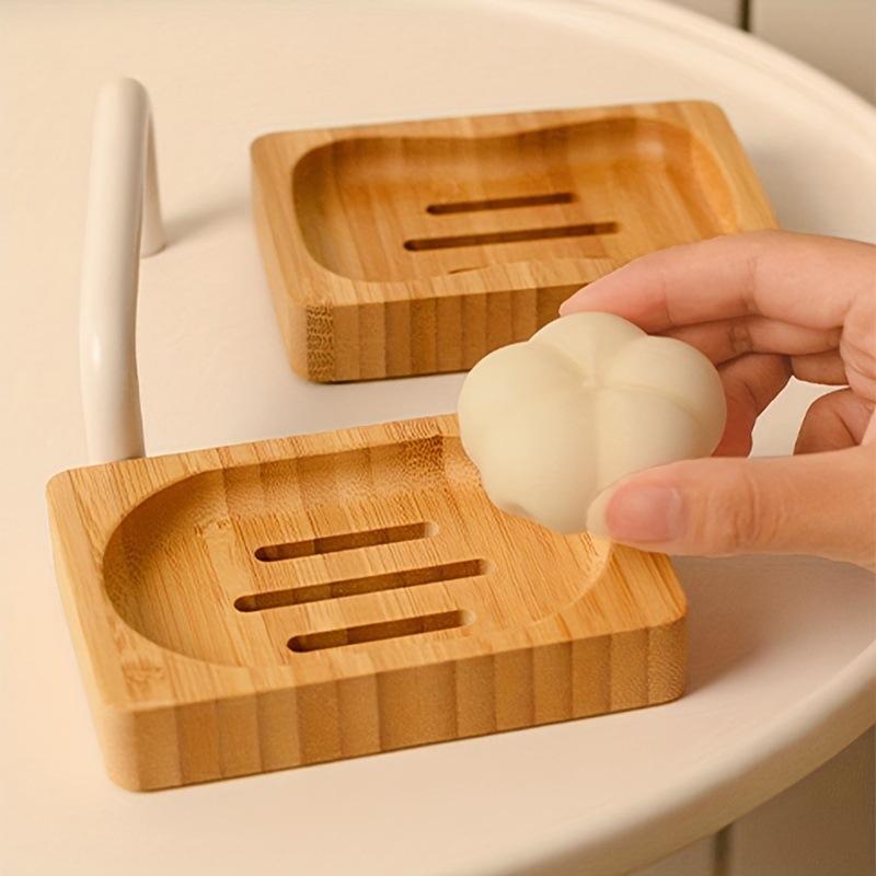 Jabonera de bambú natural, 1 u - Soap Dish Draining reseña y precio