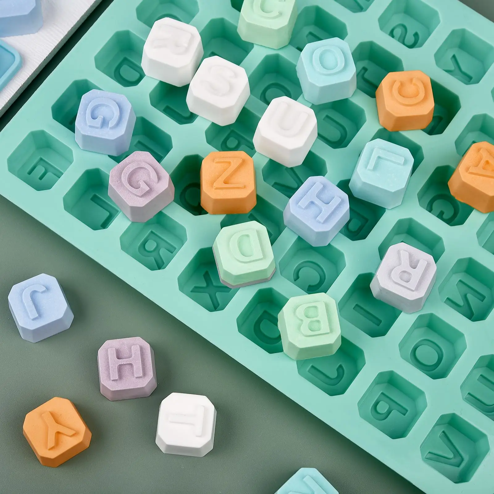 48 letras Enghish alfabeto let - Soap Making Silicone Molds reseña y precio