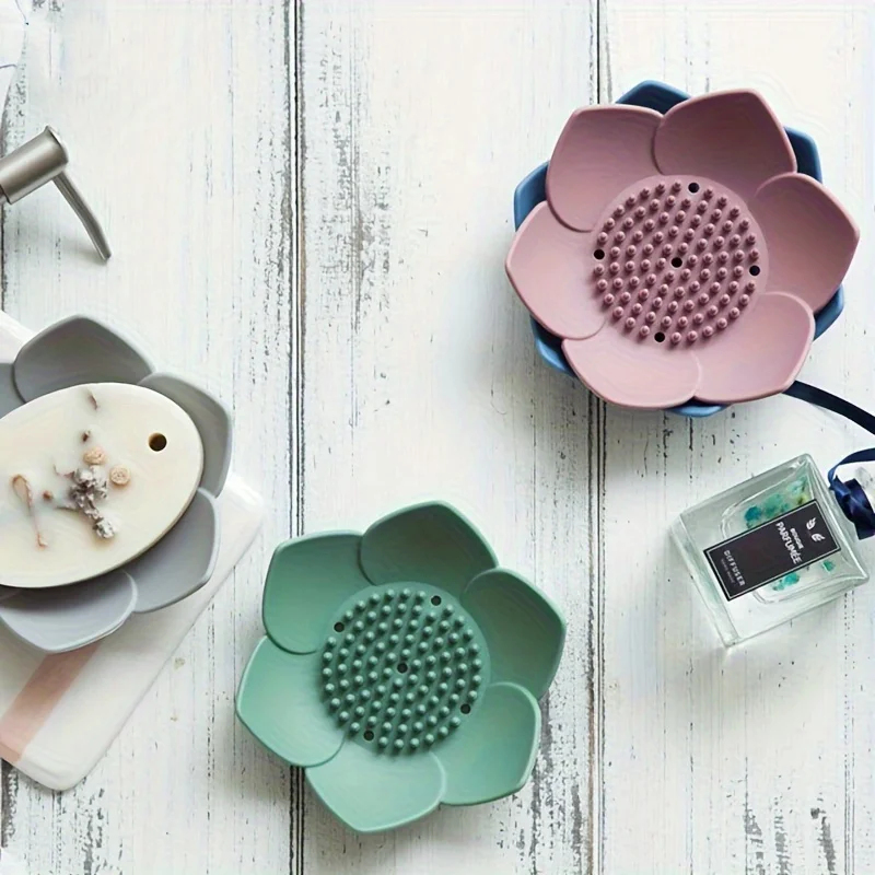 Caja de jabón para baño con di - Soap Dish Draining reseña y precio