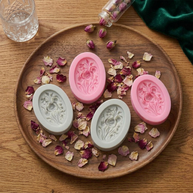 4 moldes de silicona con forma - Soap Making Silicone Molds reseña y precio